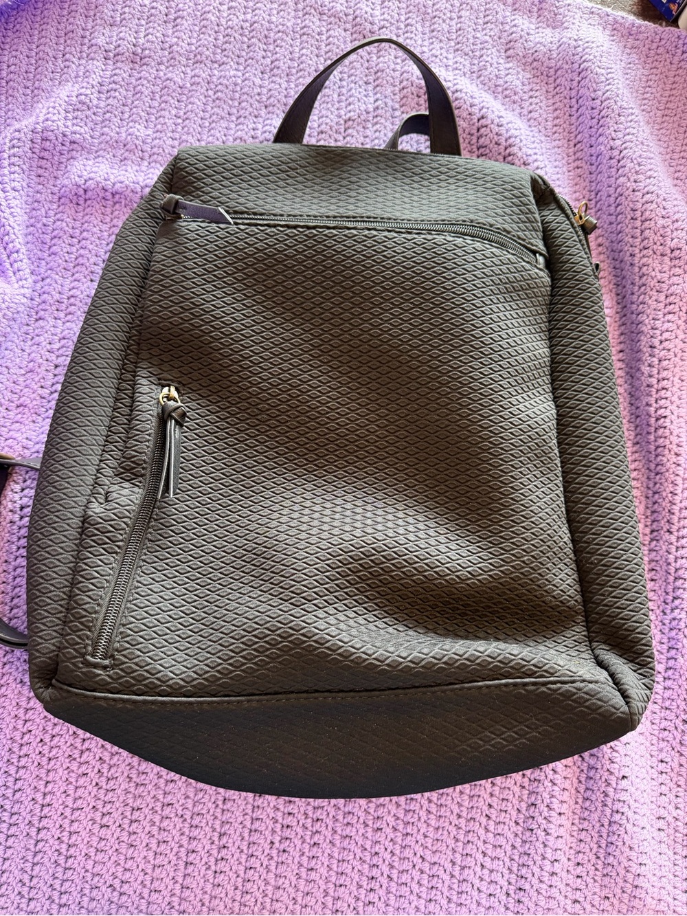 Elliott Lucca Olive Green Quilted Backpack